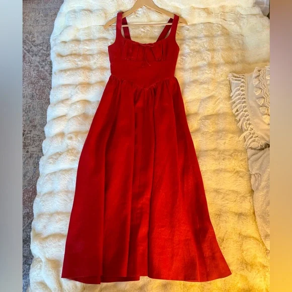 Reformation Red Midi Dress - Picture 15 of 15